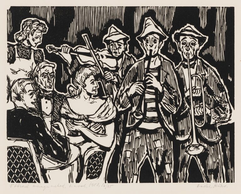 Võõrad mängumehed. 1953 linoollõige, Endel Kõks