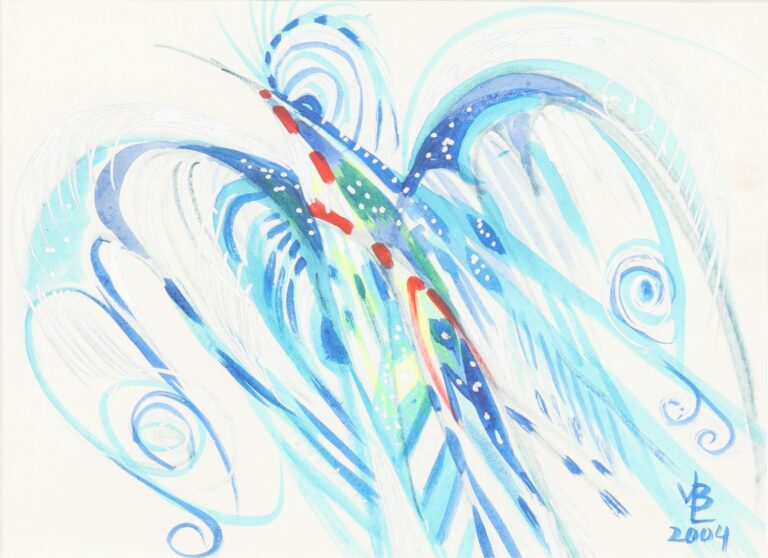 Sinilind, 2004a akvarell, Valli Lember-Bogatkina