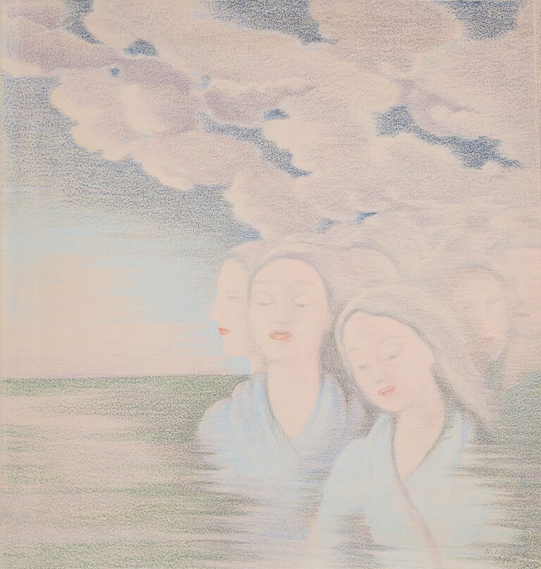 Noored. 1968/1997. Joonistus. Värviline kriit, paber, Naima Neidre