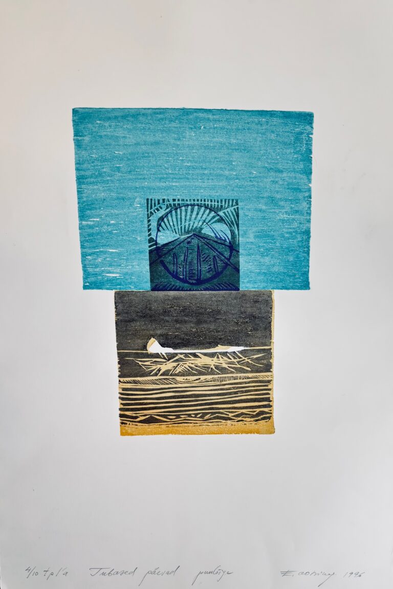 Tubased päevad. 1996 Puulõige. 34. 0×25. 0 cm, Enno Ootsing