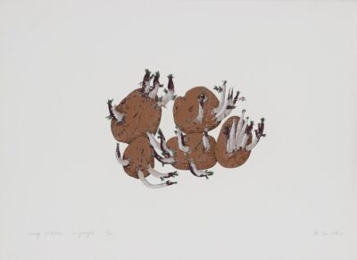 Malle Leis. Spring potatoes. 1998.a. Graafika. Serigraafia. Lm 48.2 x 67 cm.