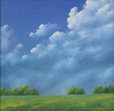 Toomas Vint. Madal silmapiir. 1976. Õli, lõuend. 50 x 50 cm. Alghind:  9000 € Haamrihind: 9000 €