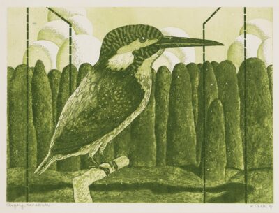 Kaljo Põllu. Ürgorg. 1971. Akvatinta, paber. Lm 44 x 52 cm. ; Km 32,5 x 43,8 cm. Alghind: 1100 € Haamrihind: 1450 €