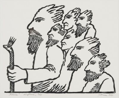 Jüri Arrak. Rännak. 1991. Kõrgtrükk, paber. Km 24,7 x 31 cm.