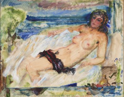 Evald Okas. Sügis. 1998. Õli, paber. Vm 58 x 75 cm.