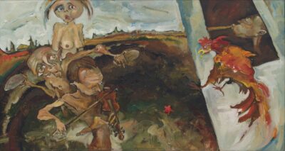 Peeter Allik. Kõige suurem sõber. 1988. Õli, papp. 70,5 x 129,5 cm. Alghind: 5000 €   MÜÜDUD