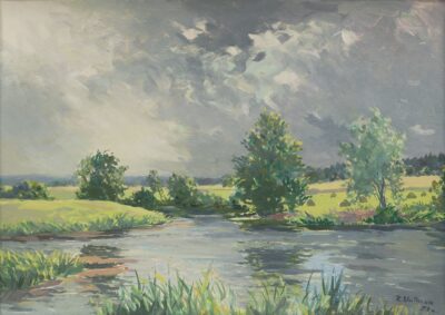 Richard Uutmaa. Äikese eel. 1953. Õli, papp. 50 x 69 cm. Alghind: 12000 € Haamrihind: 12000 €