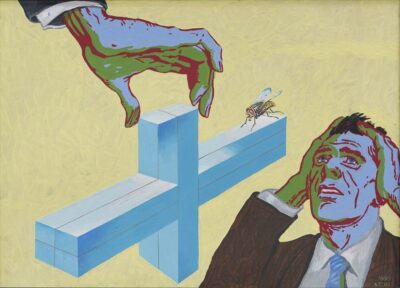 Kaljo Põllu. Tiivuline. 1999. Õli, papp. 51,5 x 72 cm. Alghind: 2500 € Haamrihind: 9500 €