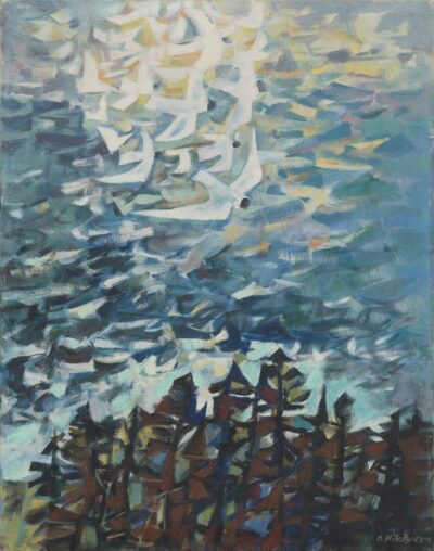 Olev Mikiver. Kajakad. 1975. Õli, lõuend. 70,3 x 55 cm. Alghind: 3800 € Haamrihind: 5600 €