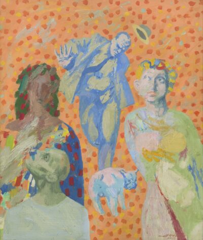 Enn Põldroos. Jalutajad. 2001. Õli, lõuend. 114 x 97 cm. Alghind: 11500 € Haamrihind: 17000 €