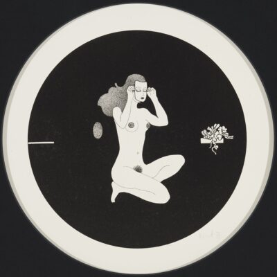 Tõnis Vint. Mask. 1977. Lito, paber. Diam. 20,5 cm. Alghind: 800 € Haamrihind: 3600 €