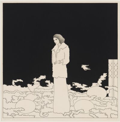 Tõnis Vint. Vaikus.1980. Lito, paber. Km 42.8 x 43 cm. Alghind: 1800 € Haamrihind: 1800 €