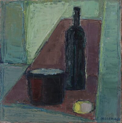 Eugen Noormägi. Õli. Lõuend. Natüürmort sidruniga. 48.5 x 49 cm.
