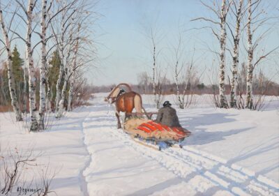 Andrei Jegorov. Laadalt. Guašš. Tempera. . Vm 33,7 x 48,8 cm.