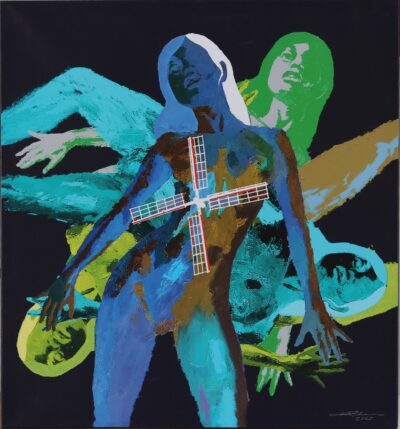 Enn Põldroos. Uneveski. 2020.a. Digimaal. Lõuend 100 × 93 cm.