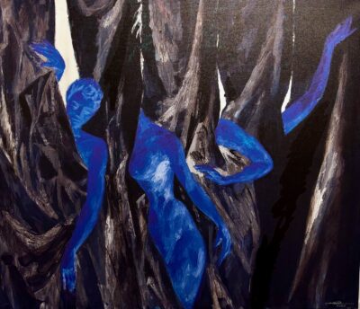 Enn Põldroos. Trikoloor, mu arm 2020. a. Digimaal. Lõuend 87×100