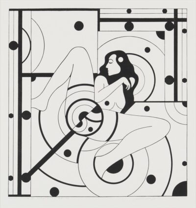 Leonhard Lapin. Naine masin III. 1975. Graafika. Kõrgtrükk, paber. Nr. A.E.13. Plm 40 x 38 cm. ; Lm 56.7 x 50.8 cm. Alghind: 1500 €