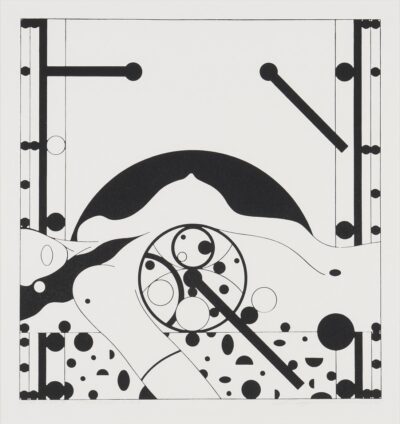 Leonhard Lapin. Naine masin IV. 1975. Graafika. Kõrgtrükk, paber. Nr. A.E.9. Plm 39.6 x 37.4 cm. ; Lm 57 x 51 cm. Alghind: 1500 €