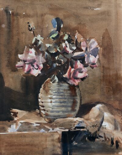 Aleksander Pilar. Alpikannid. Akvarell. 1954. Vm 35.4 x 27.8 cm.