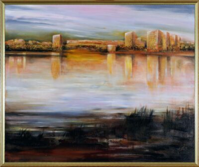 Merike Läte. Kuldlinnak (Harju järve ääres, Tallinn). 100 x 120 cm.