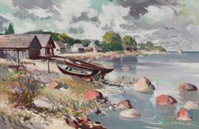 Richard Uutmaa. Rannamaastik. 1974. Õli, lõuend. 65 x 100 cm. Alghind: 15000 €
