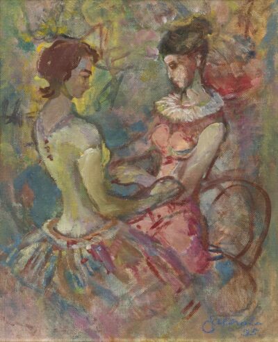 Efraim Allsalu. Kahekesi. Õli. Masoniit. 56 x 46 cm. Alghind: 1300 €