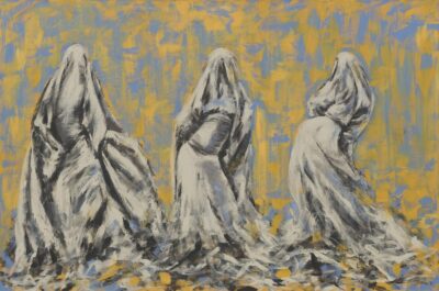 Jüri Sikka. Kummiga lina kummitused. Akrüül. Lõuend. 80 x 120 cm. Alghind: 1500 €