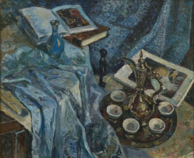 Eduard Einmann. Natüürmort suveniiridega. 1961. Õli. Lõuend. 54 x 65 cm. Alghind: 2800 €