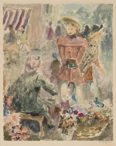 Hans Mets. Turg. 1947. Monotüüpia, paber. Lm 49,9 x 37,3 cm. ; Km 33,3 x 26,3 cm. Alghind: 1900 €