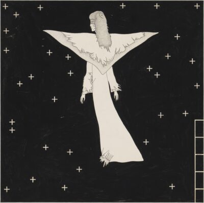Tõnis Vint. Lend. 1983. Tušš, guašš, paber. Vm 35 x 35,2 cm. ; Lm 36 x 36 cm. Alghind: 2800 €
