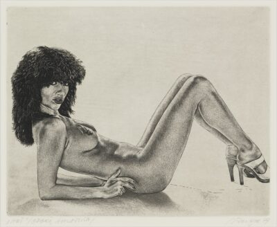 Vladimir Taiger. Akt. 1979. Ofort, akvatinta, paber. Plm 24,6 x 31 cm. Alghind: 1800 €