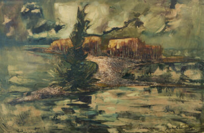 Joann Voldemar Saarniit. Oma saar. 1971. Õli, masoniit. 50.3 x 75.8 cm. Alghind: 2500 €