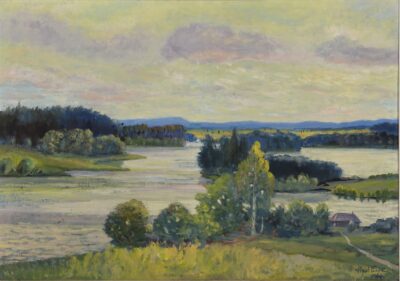 Nigul Espe. Pühajärve vaade. 1964. Õli, Lõuend. 70 x 99,5 cm. Alghind: 4400 €