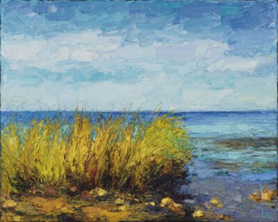 Liisi Örd. Õhtuvalgus. Rannik. 2026. Õli, lõuend. 80 x 100 cm. Alghind: 3500 €