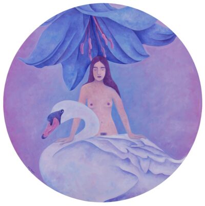 Anna Kõuhkna. Hingerahu. 2026. Õli, lõuend. Diameeter: 80 cm. Alghind: 2000 €