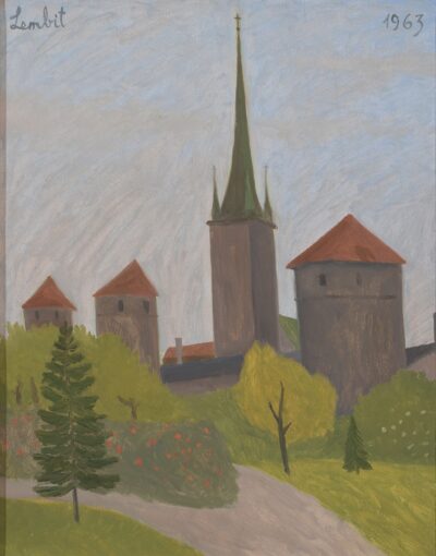 Lembit Sarapuu. Tallinna vaade. 1963. Õli, papp. 49,5 x 40,2 cm. Alghind: 2900 €