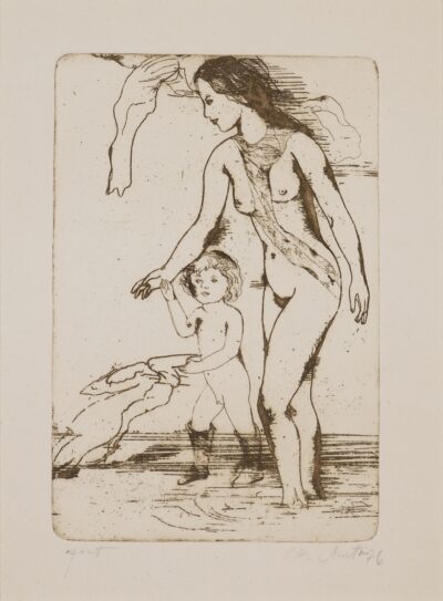 Marju Mutsu. Ema lapsega. 1976. Ofort. Plm 15 x 10 cm. Alghind: 700 €