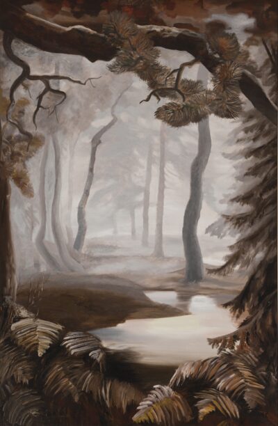 Valdur Ohakas. Metsas. 1982. Õli, lõuend. 150 x 100 cm. Alghind: 5800 €
