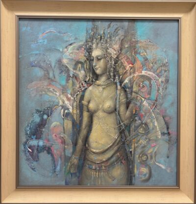 Anatoli Strahhov. Mata Hari. Tantsida. 2024. Õli, lõuend. 60 x 62 cm