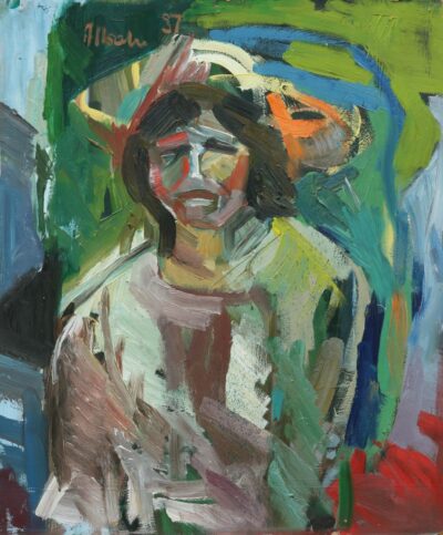 Vano Allsalu. Poetess Ave Alavainu.1987. Õli, masoniit. 75 x 62 cm. Alghind: 3500 €