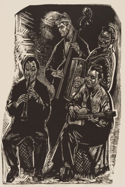 Richard Kaljo. Kvartett. 1965. Graafika. Km 44.8 x 24.6 cm.