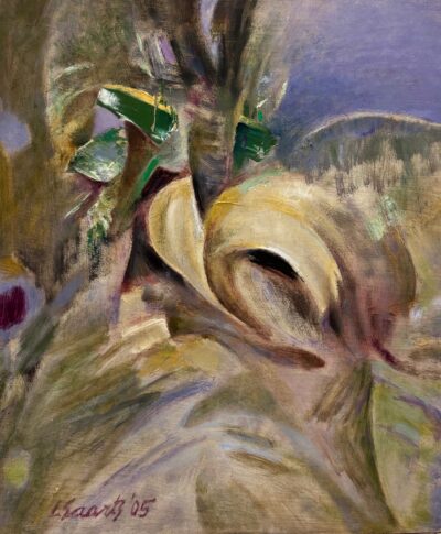 Lembit Saarts. On õhtu, 2005 Õli. masoniit 45 x 38  cm.