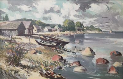 Richard Uutmaa. Rannamaastik. 1974. Õli, lõuend. 65 x 100 cm. Alghind: 15000 €