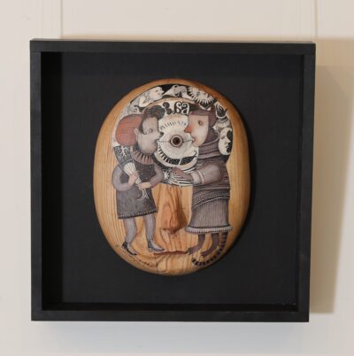 Jüri Mildeberg. Animism III. 2026. Autoritehnika. 39 x 39 x 10 cm.