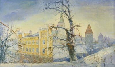 Miljard Kilk. Talvine Tallinn. 2003. Õli, lõuend. 87 x 148 cm. Alghind: 7500 €