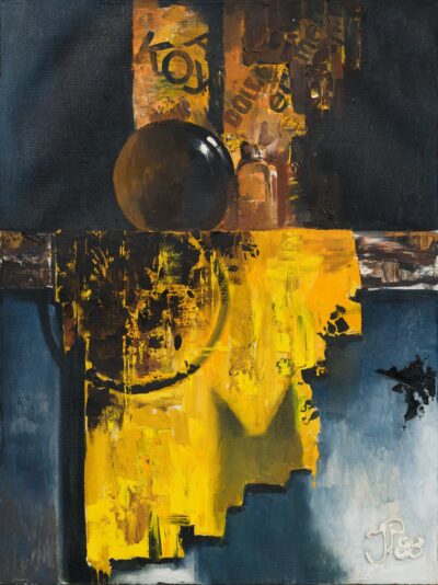 Jüri Palm. Vaikelu koera varjuga. 1988. Õli, lõuend. 100 x 75 cm. Alghind: 6600 €