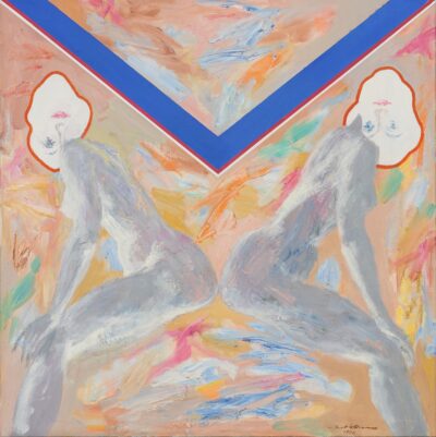 Enn Põldroos. Hallid naised. 1996. Õli, lõuend. 100 x 99,5 cm. Alghind: 9500 €