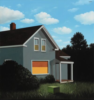 Indrek Aava. Päev, öö ja kuu. 2024. Õli, lõuendil. 100 x 95 cm. Alghind: 3000 €