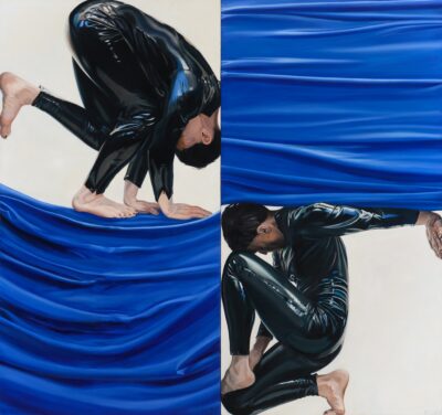 Mall Nukke. Harjutused sinisega I–II. 2017. Akrüül, lõuend. 170 x 180,5 cm. Alghind: 12500 €