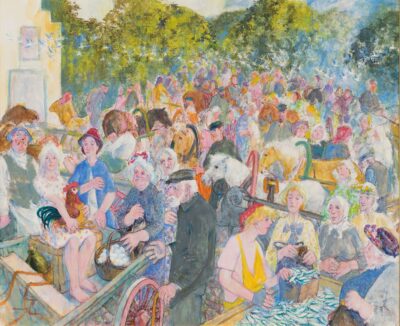 Eerik Haamer. Kuressaare turg IV. 1989. Õli, lõuend. 98,5 x 120 cm. Alghind: 24000 €